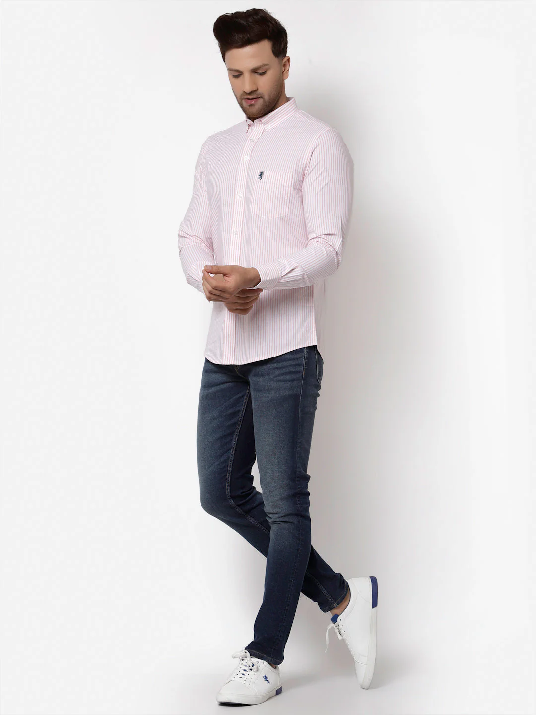 Regular Fit Striped Cotton Shirt for Men - Image 5