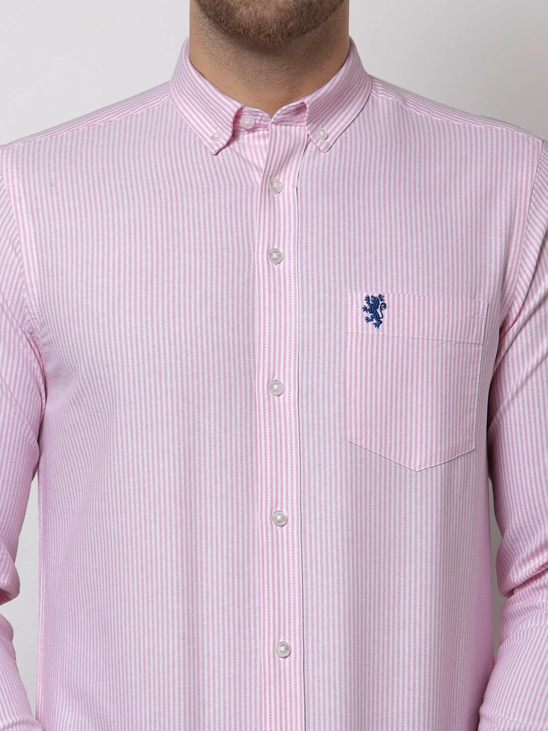 Regular Fit Striped Cotton Shirt for Men - Image 2