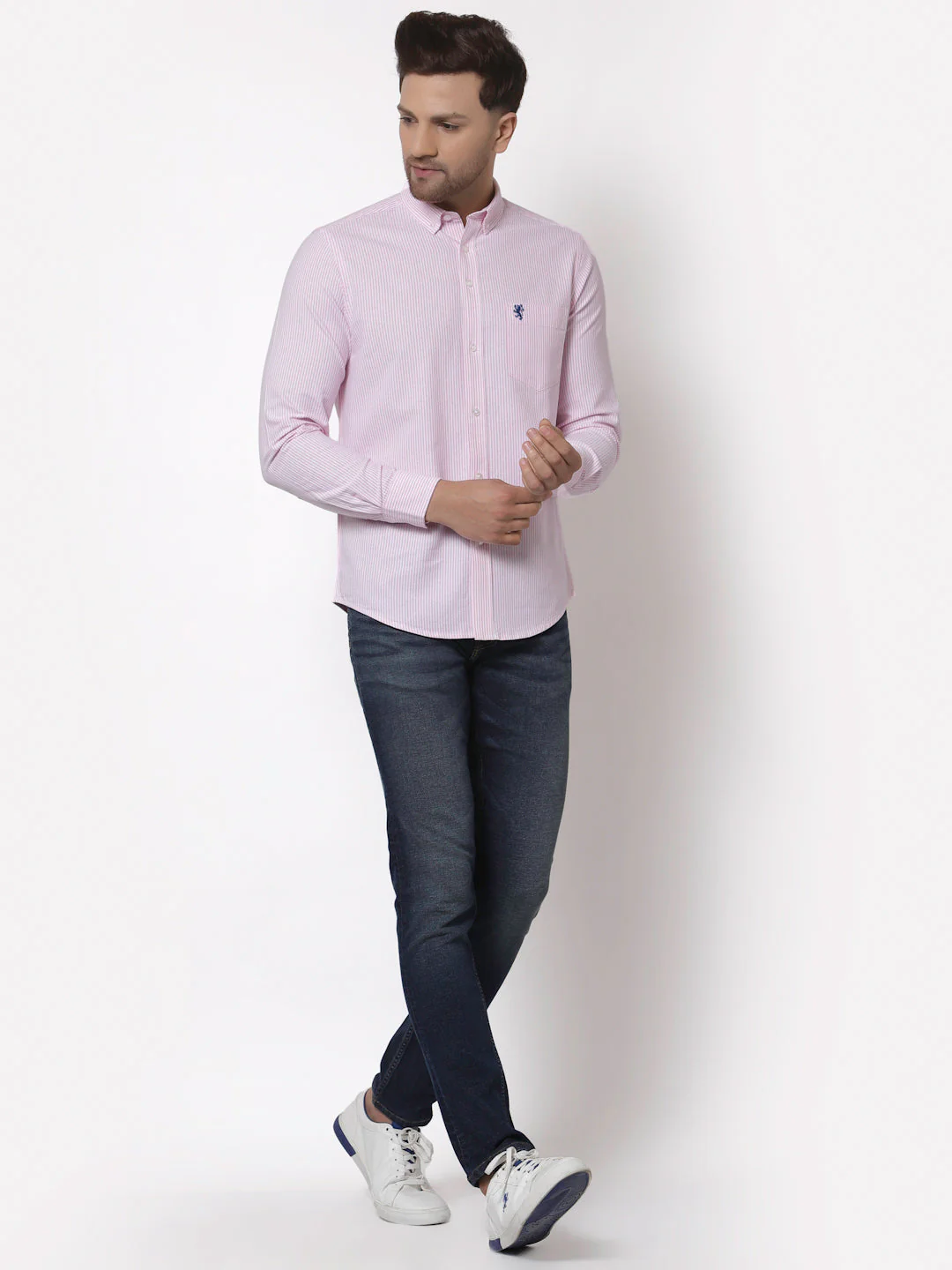 Regular Fit Striped Cotton Shirt for Men - Image 5