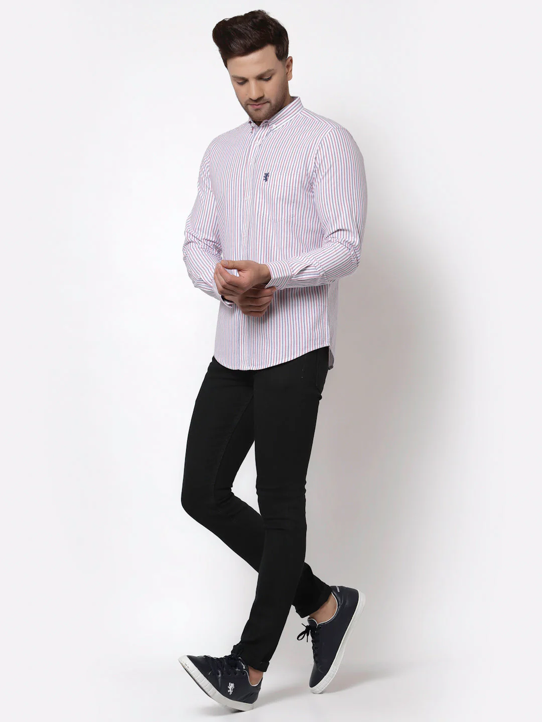 Regular Fit Striped Cotton Shirt for Men - Image 5