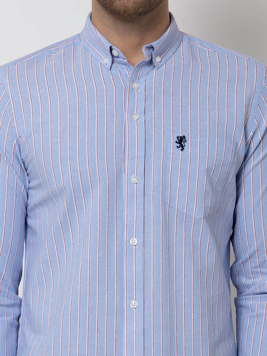 Regular Fit Striped Cotton Shirt for Men - Image 2