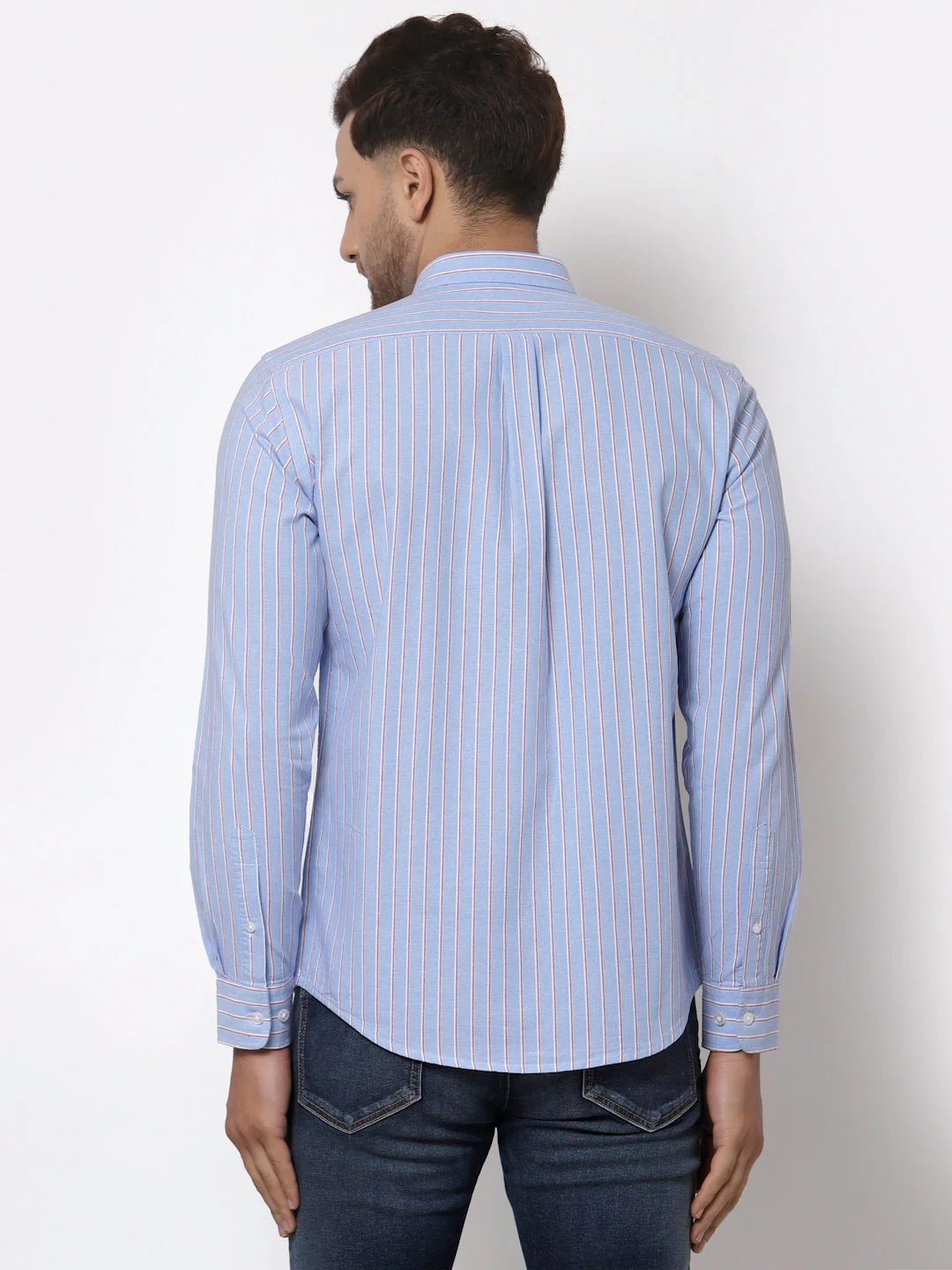 Regular Fit Striped Cotton Shirt for Men - Image 4