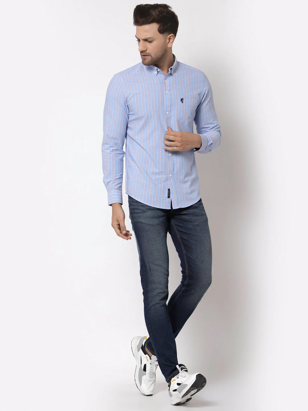 Regular Fit Striped Cotton Shirt for Men - Image 5