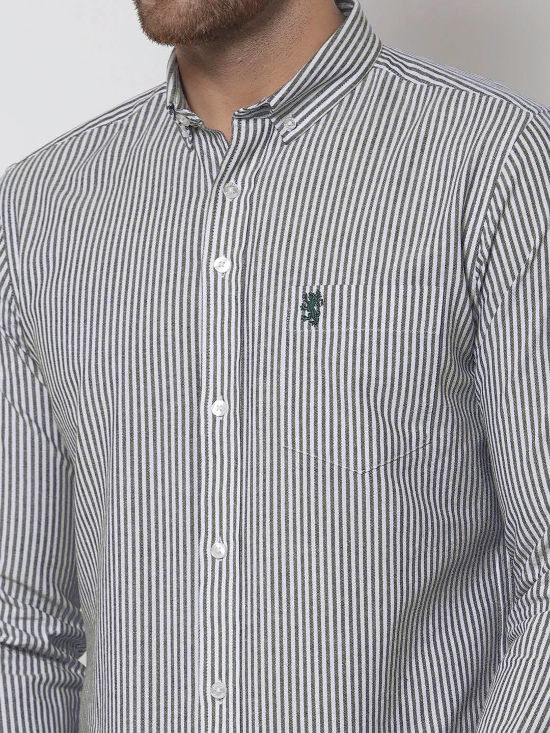 Regular Fit Striped Cotton Shirt for Men - Image 2
