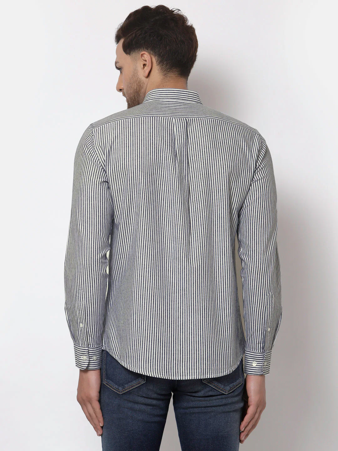Regular Fit Striped Cotton Shirt for Men - Image 4