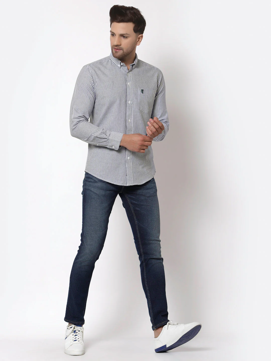 Regular Fit Striped Cotton Shirt for Men - Image 5