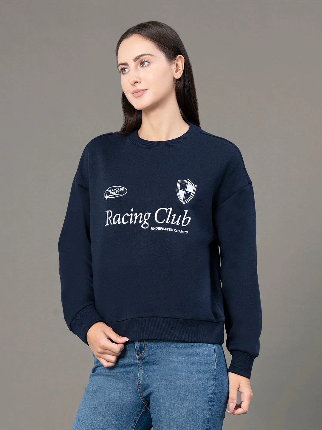 Round Neck Graphic Sweatshirt for Women - Image 2