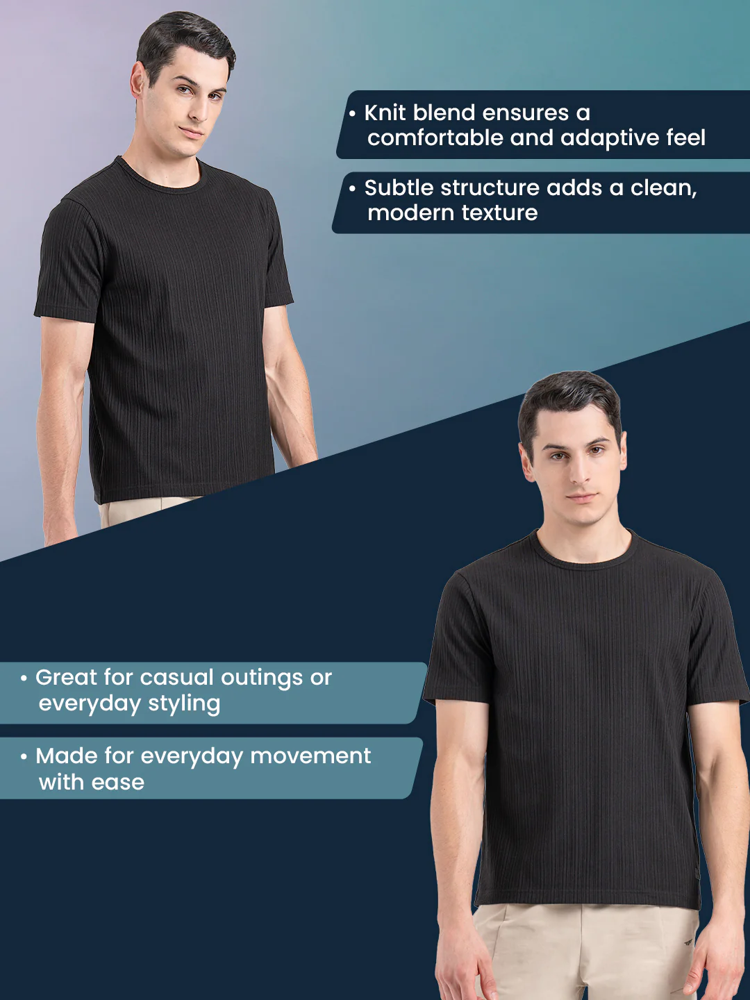 Round Neck T-Shirt for Men - Image 2