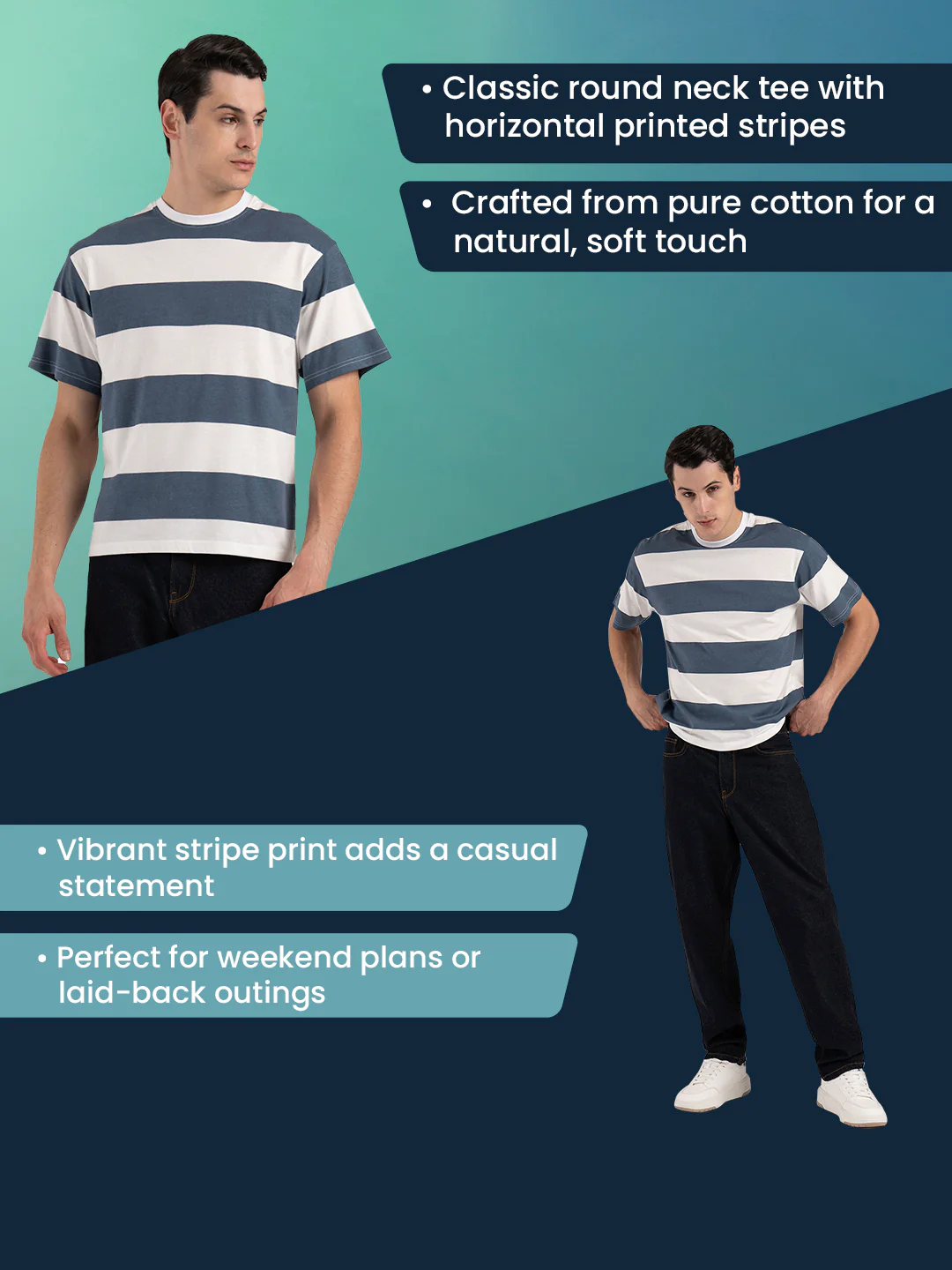 Round Neck T-Shirt for Men - Image 2