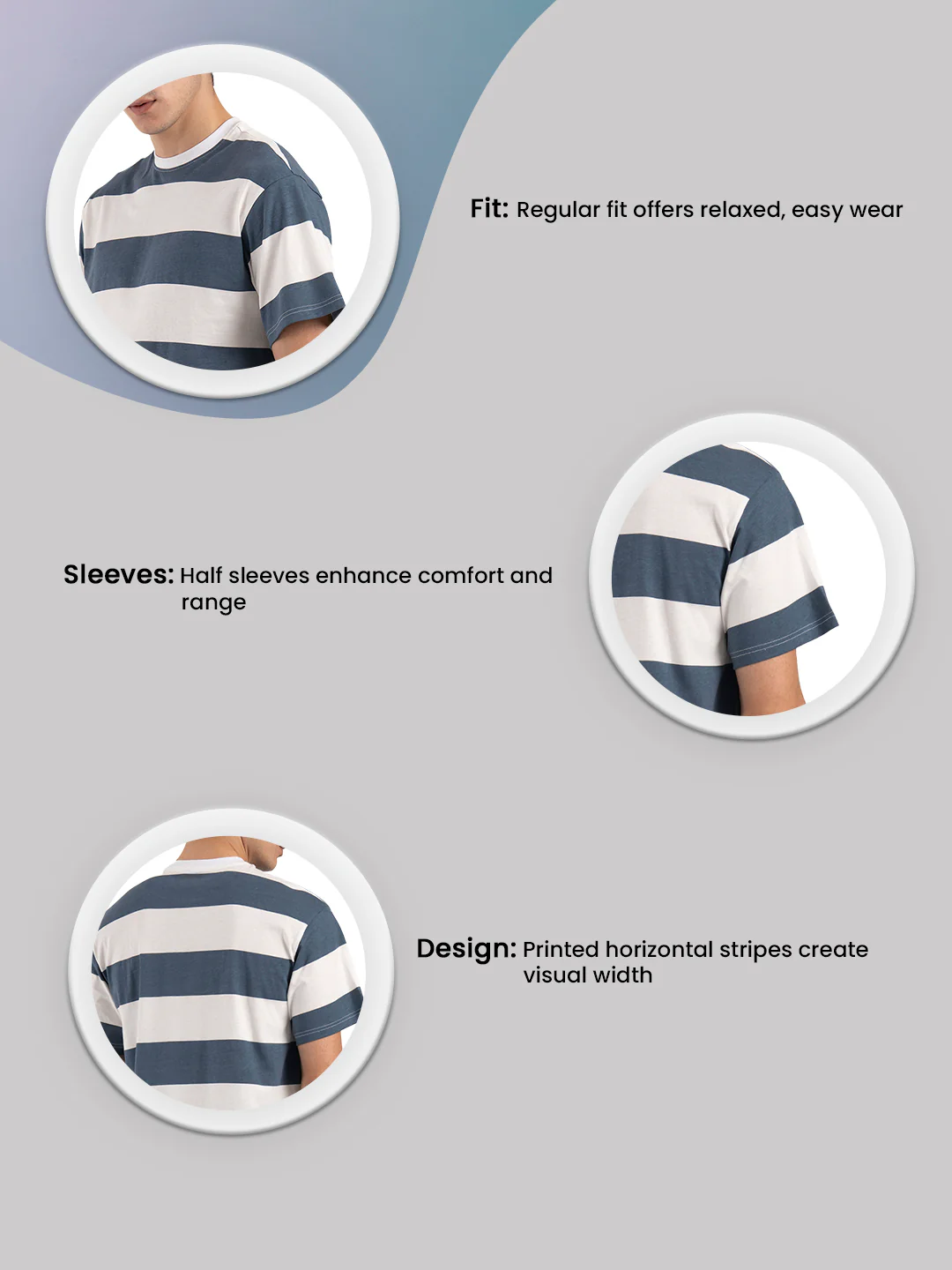 Round Neck T-Shirt for Men - Image 3