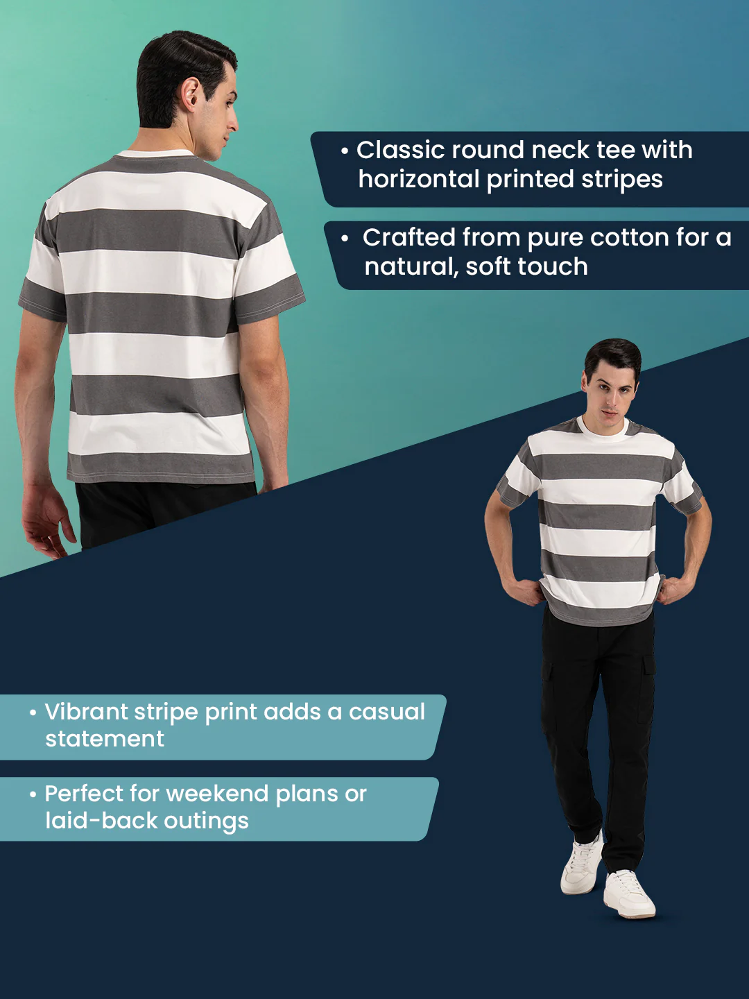 Round Neck T-Shirt for Men - Image 2