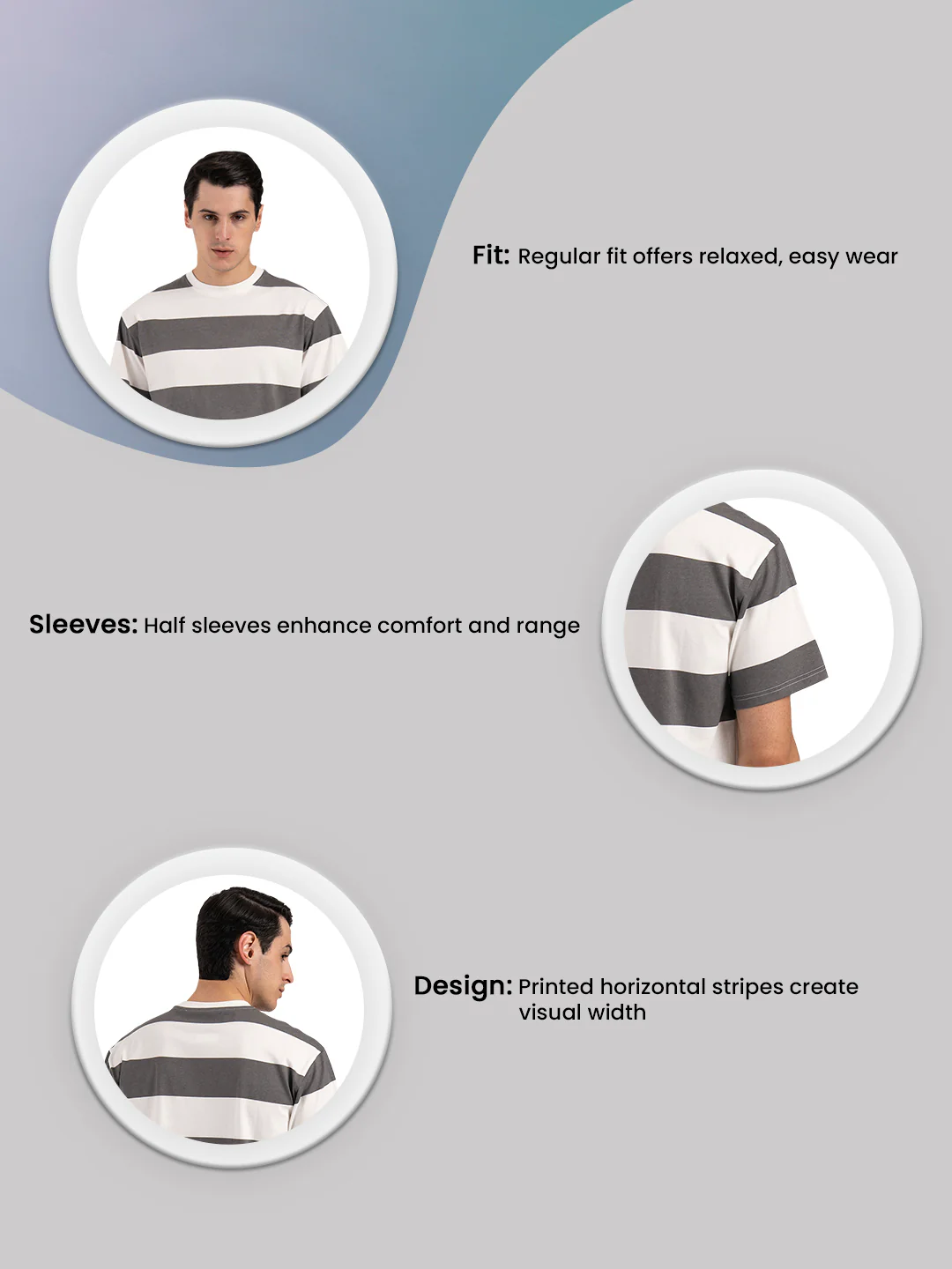 Round Neck T-Shirt for Men - Image 3