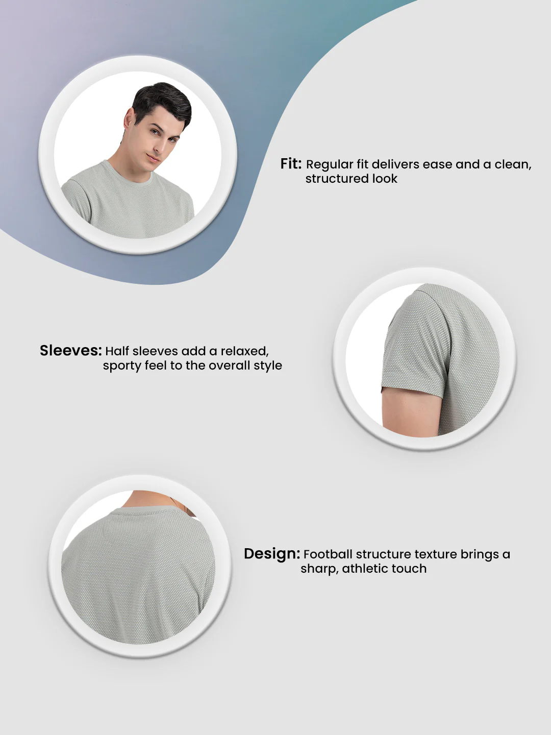 Round Neck T-shirt for Men - Image 3