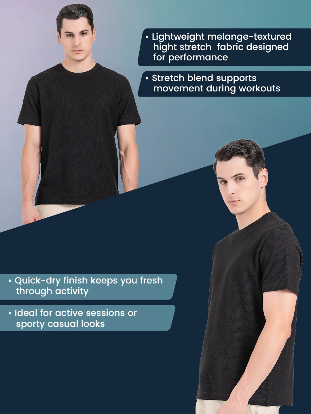 Round Neck T-Shirt for Men - Image 2