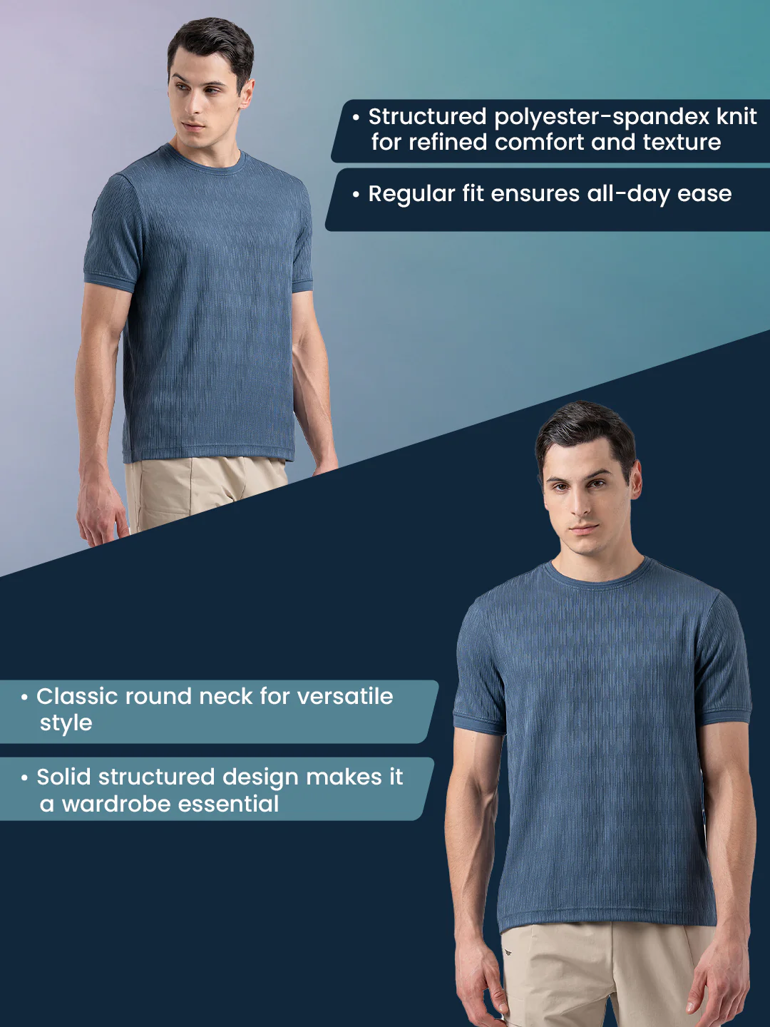 Round Neck T-Shirt for Men - Image 3