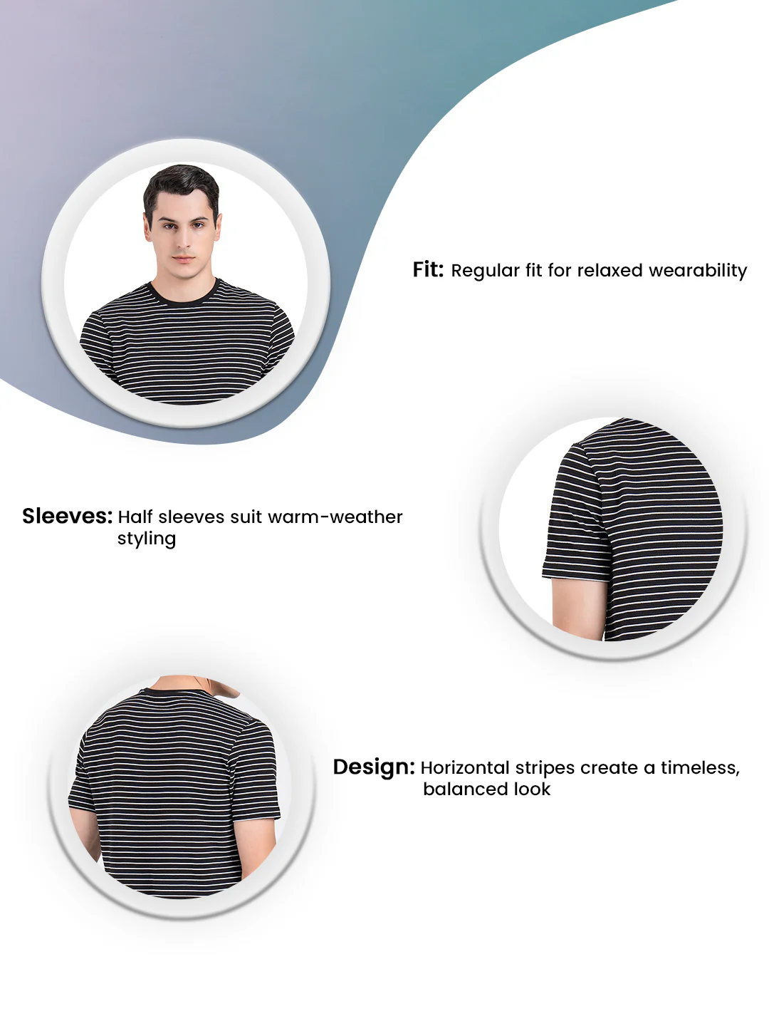 Round Neck T-shirt for Men - Image 3