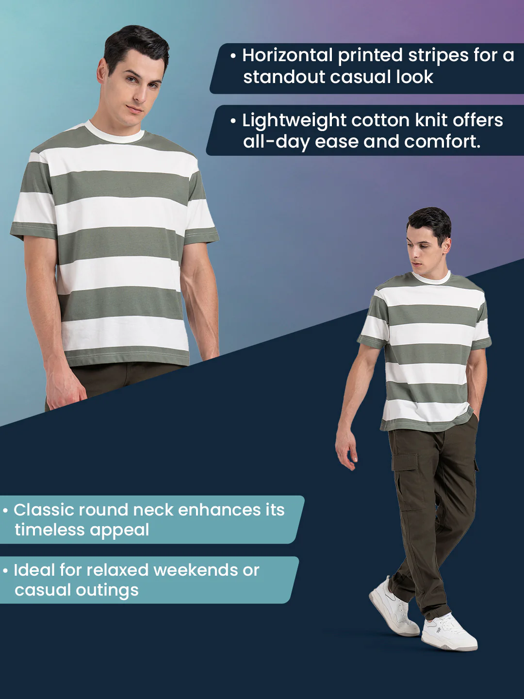 Round Neck T-Shirt for Men - Image 2