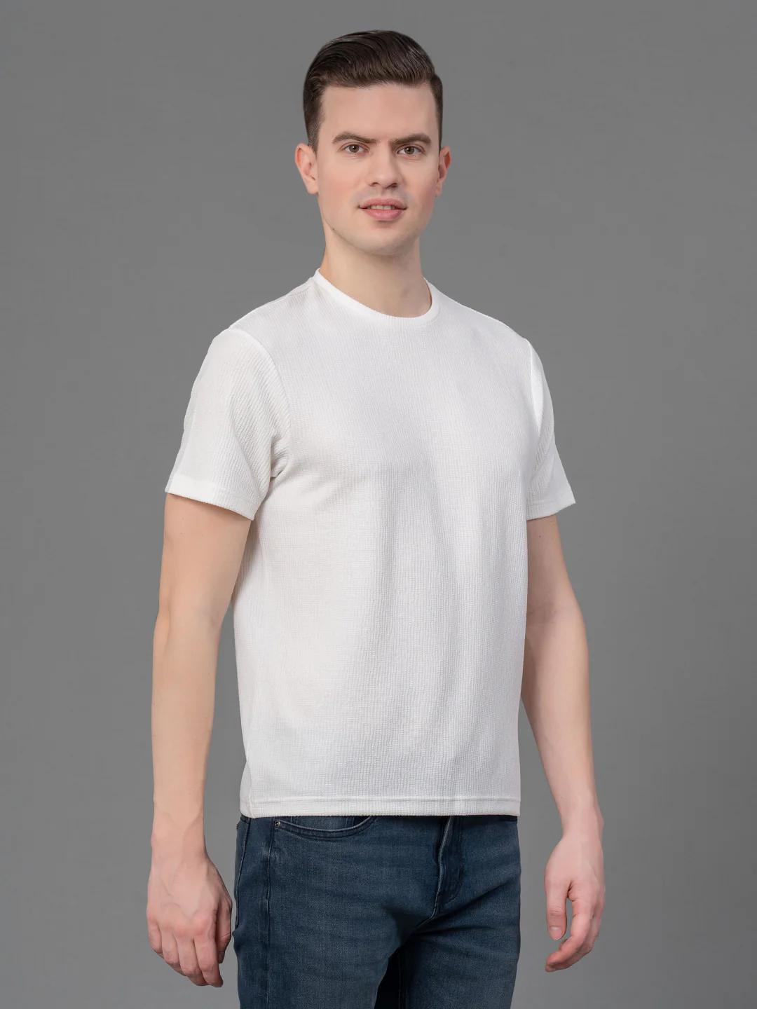 Round Neck T-shirt for Men | Durable & Comfortable - Image 2