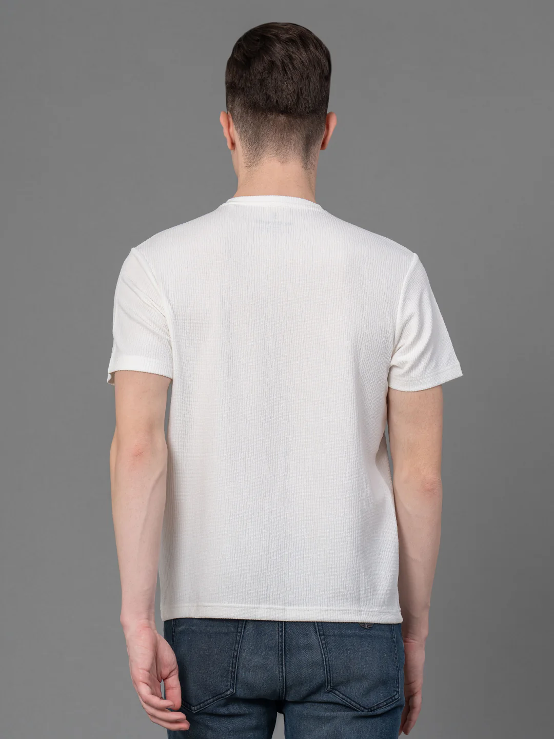 Round Neck T-shirt for Men | Durable & Comfortable - Image 3