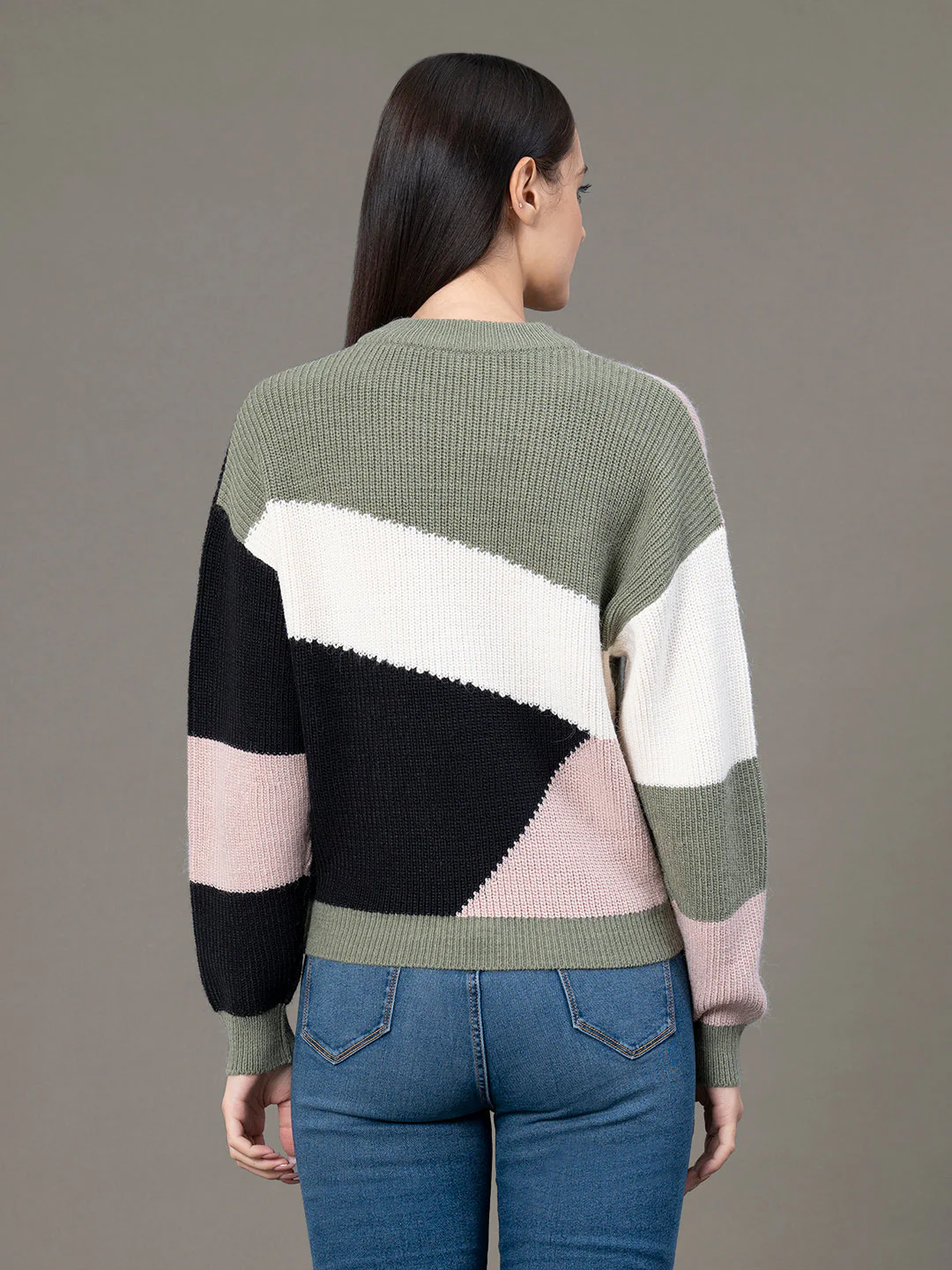 Round Neck Drop Shoulder Sweater for Women - Image 3