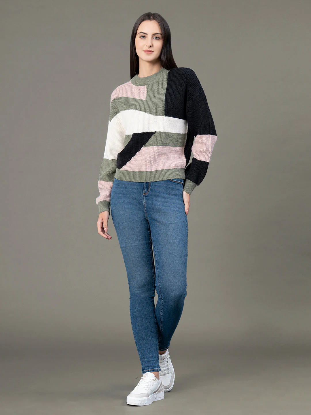 Round Neck Drop Shoulder Sweater for Women - Image 5