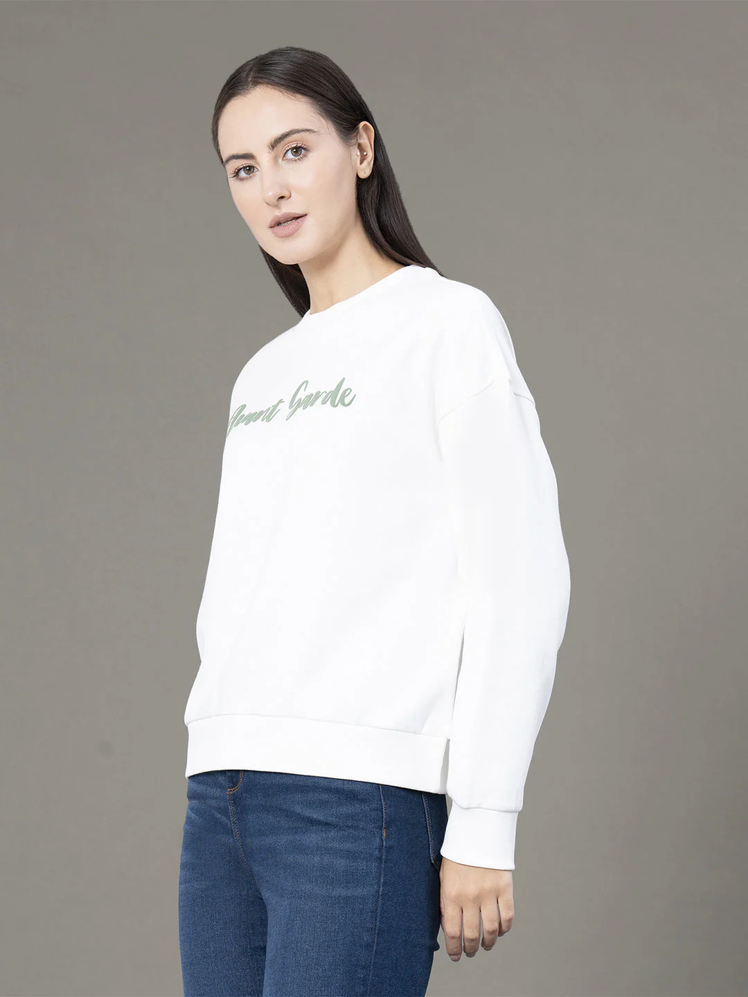 Round Neck Graphic Sweatshirt for Women - Image 2