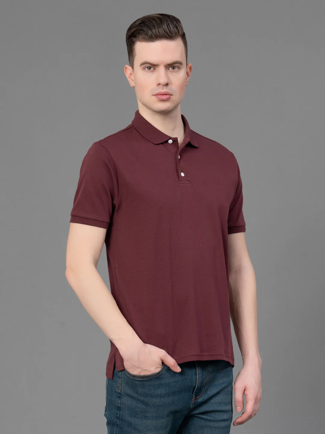 Satin Polo T-Shirt for Men - Image 2