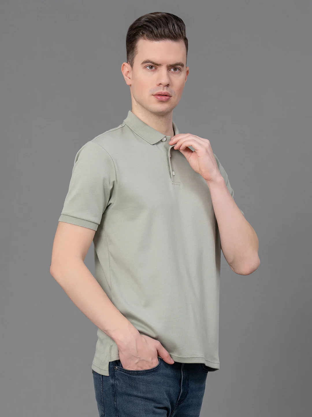 Satin Polo T-Shirt for Men - Image 2