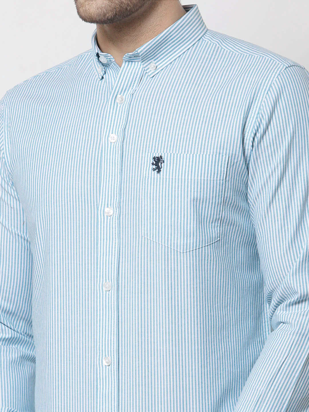 Smart Fit Striped Cotton Shirt for Men - Image 2