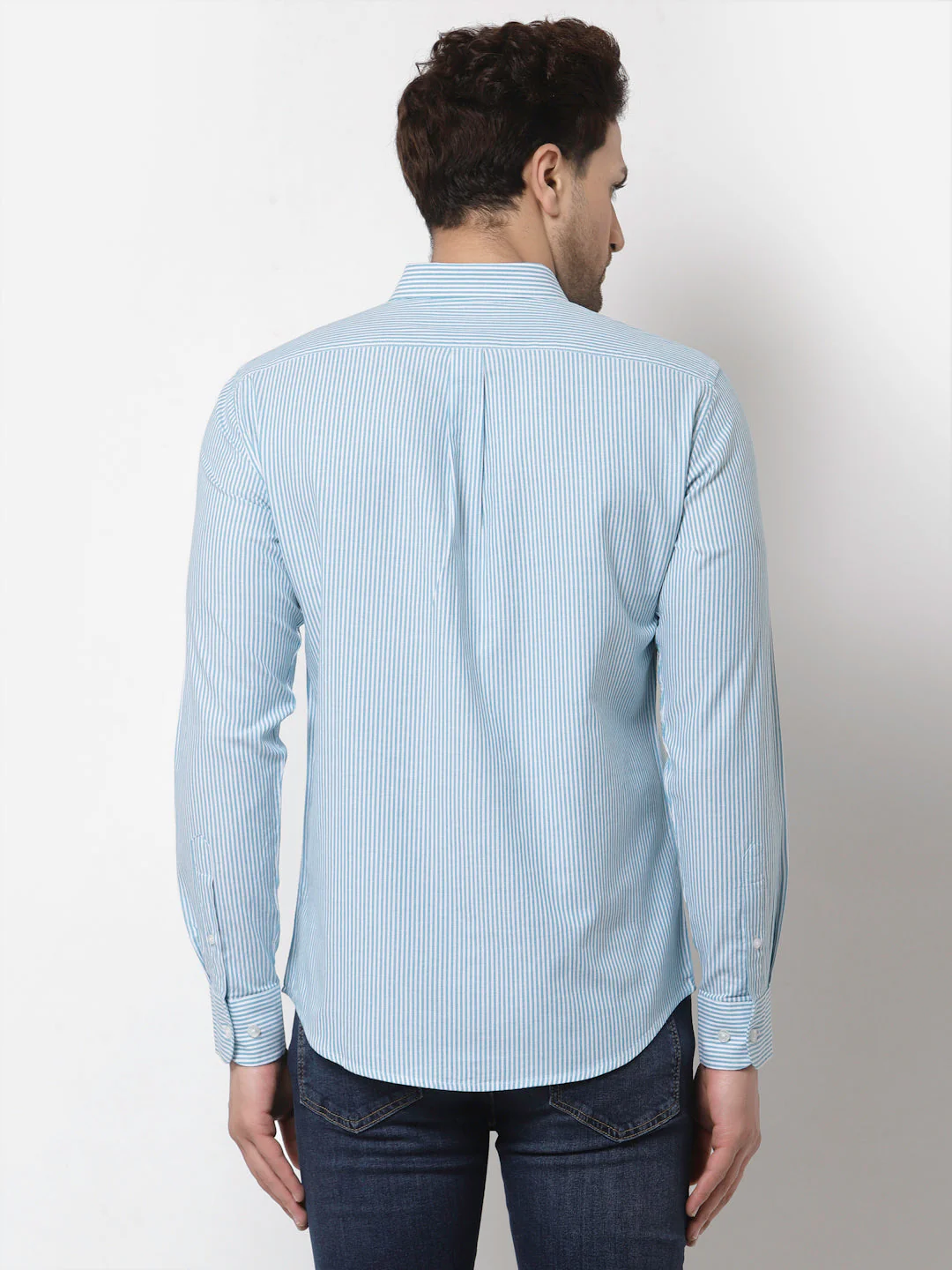 Smart Fit Striped Cotton Shirt for Men - Image 4