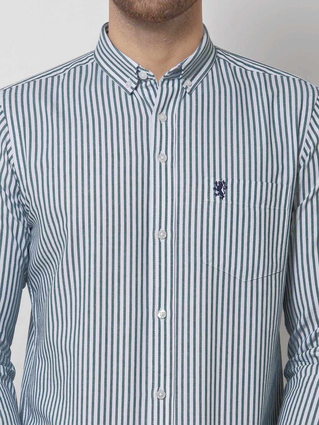 Smart Fit Striped Cotton Shirt for Men - Image 2