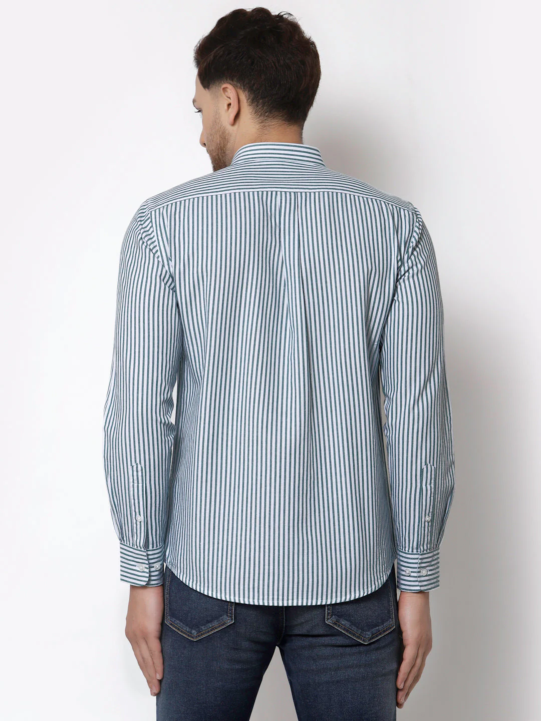 Smart Fit Striped Cotton Shirt for Men - Image 4