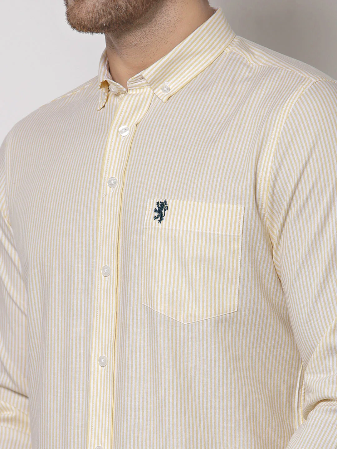 Smart Fit Striped Cotton Shirt for Men - Image 2
