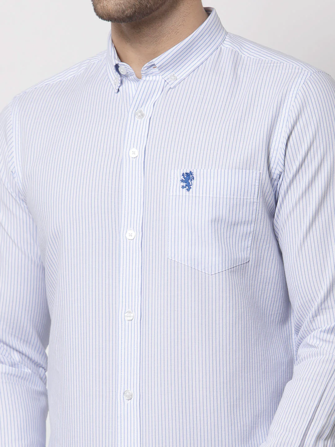 Smart Fit Striped Cotton Shirt for Men - Image 2