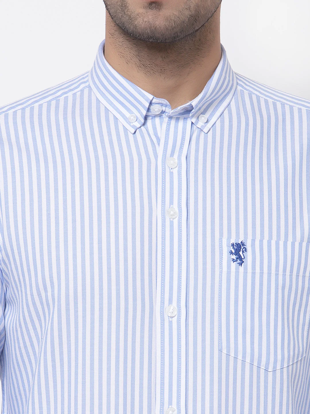 Smart Fit Striped Cotton Shirt for Men - Image 2