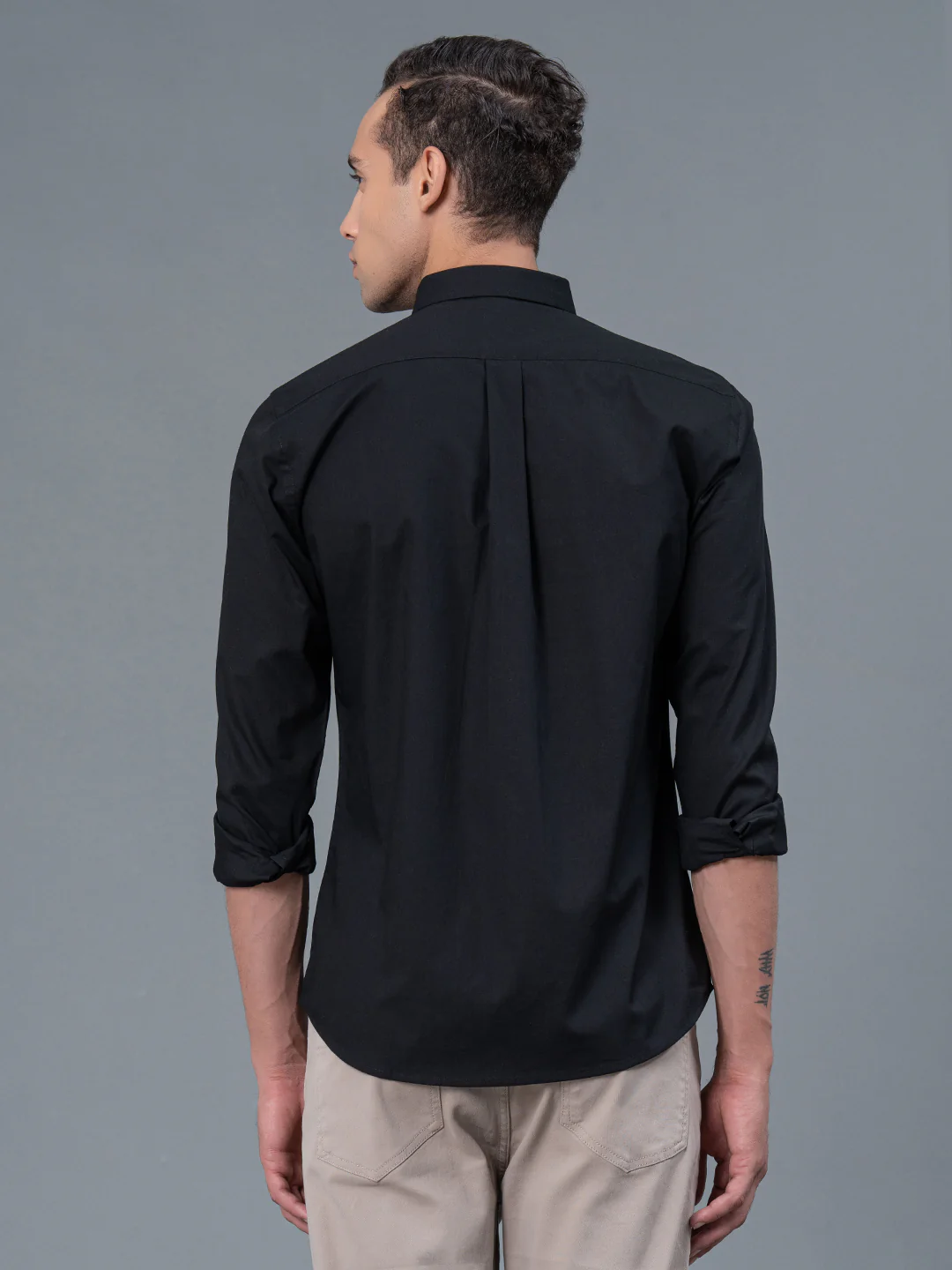 Solid Button Down Shirt for Men - Image 3
