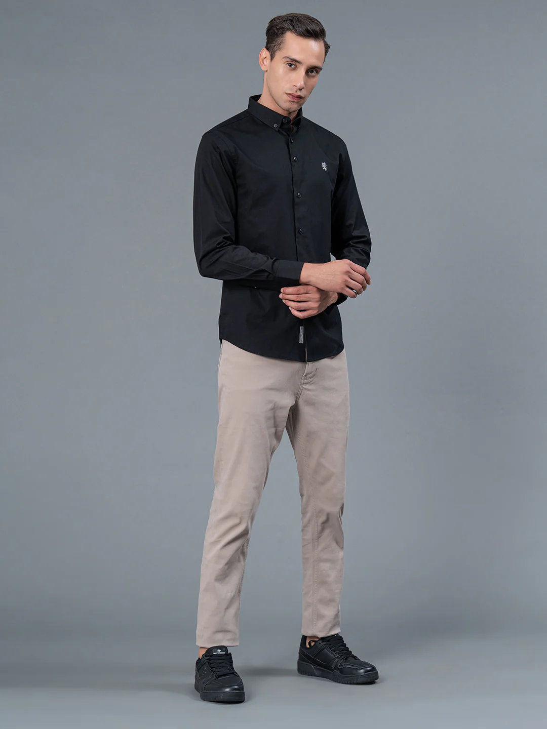 Solid Button Down Shirt for Men - Image 5