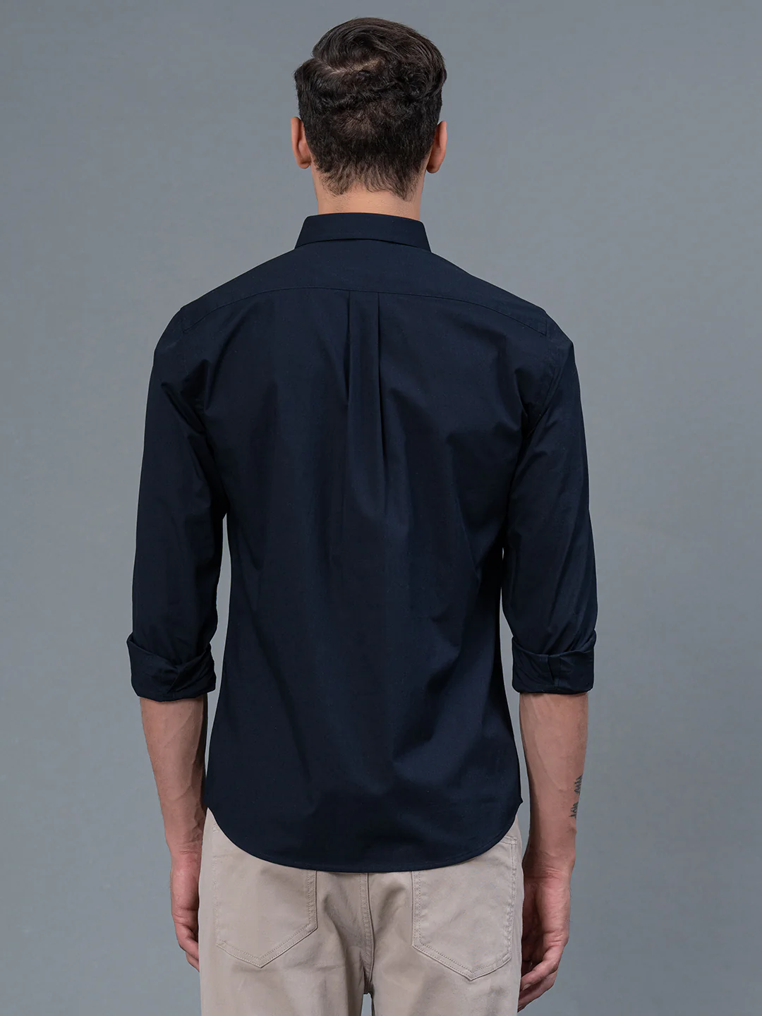 Solid Button Down Shirt for Men - Image 4