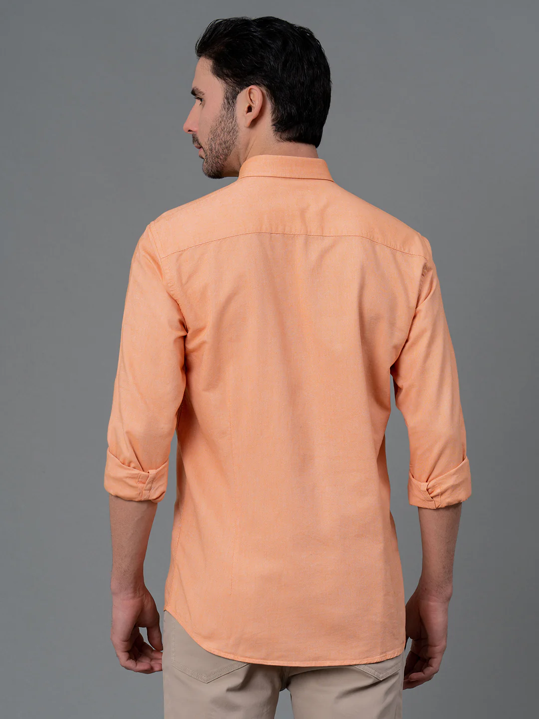 Solid Button Down Shirt for Men - Image 3