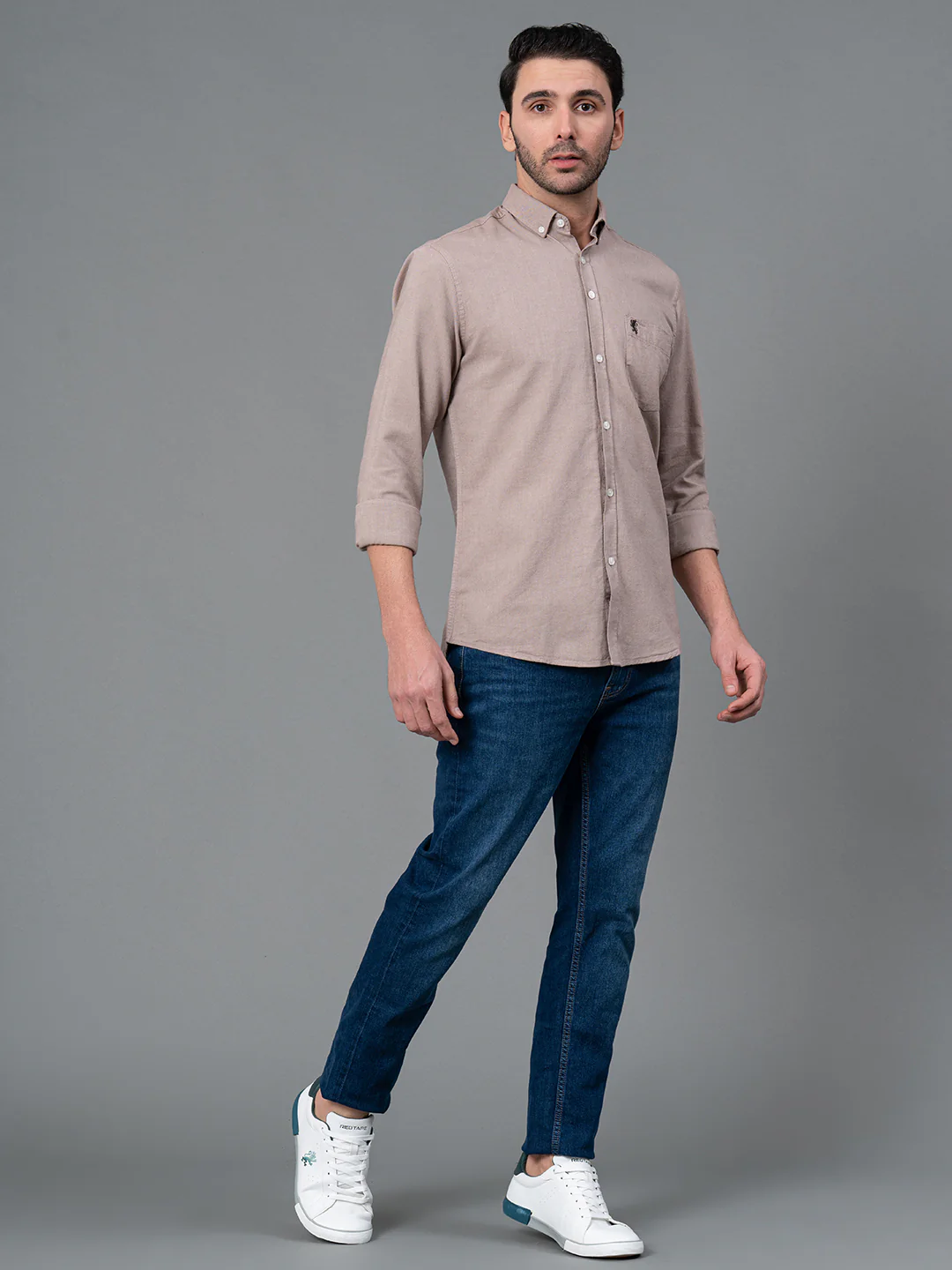 Solid Button Down Shirt for Men - Image 5