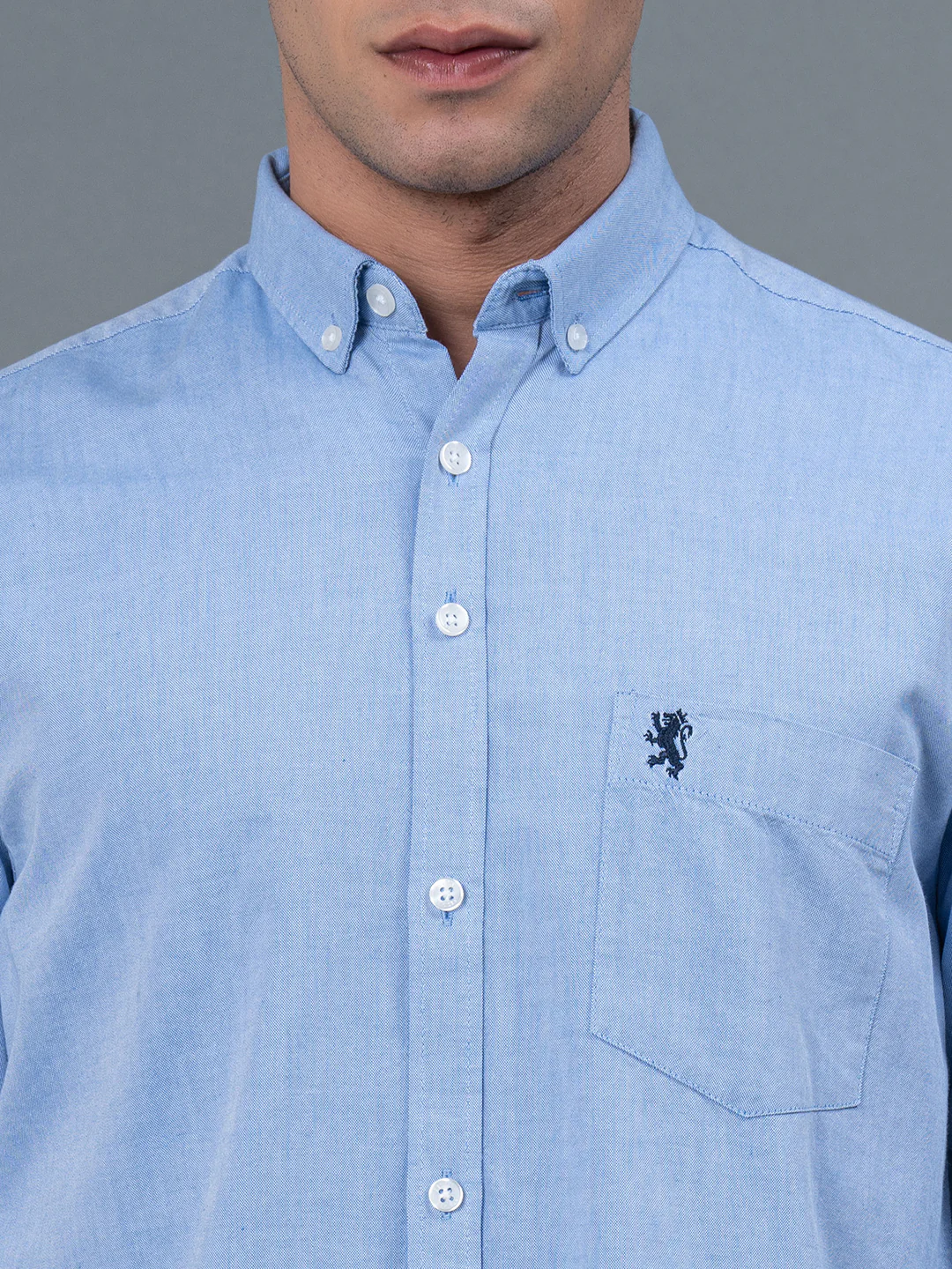 Solid Button Down Shirt for Men - Image 4