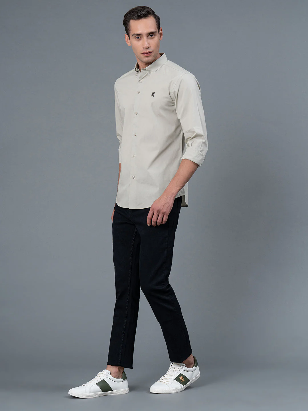 Solid Button Down Shirt for Men - Image 5
