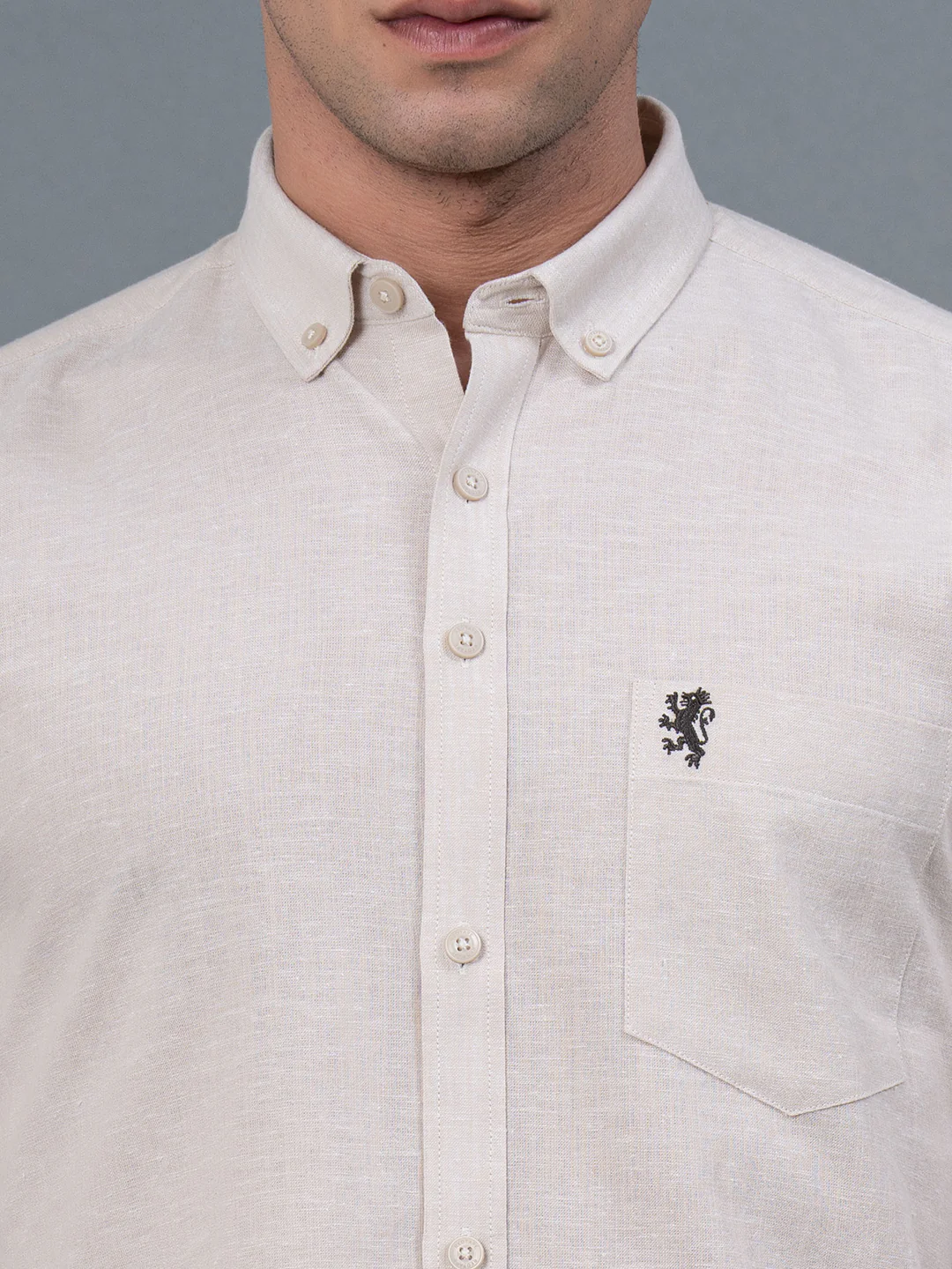 Solid Button Down Shirt for Men - Image 4