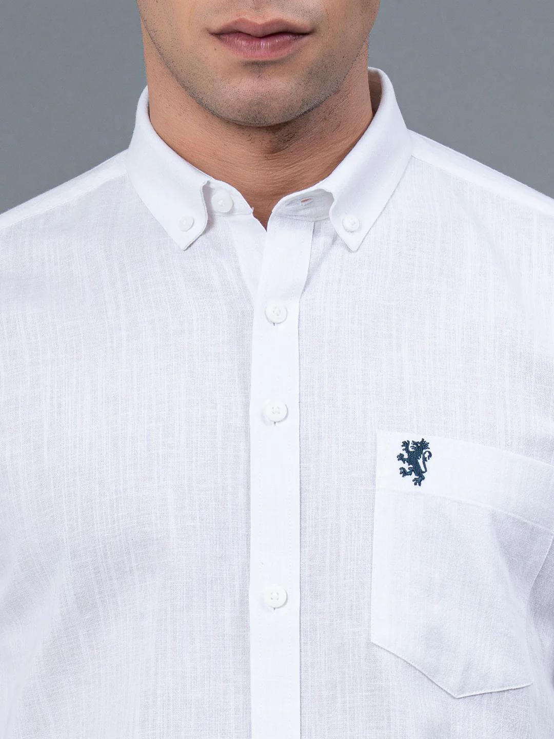Solid Button Down Shirt for Men - Image 4