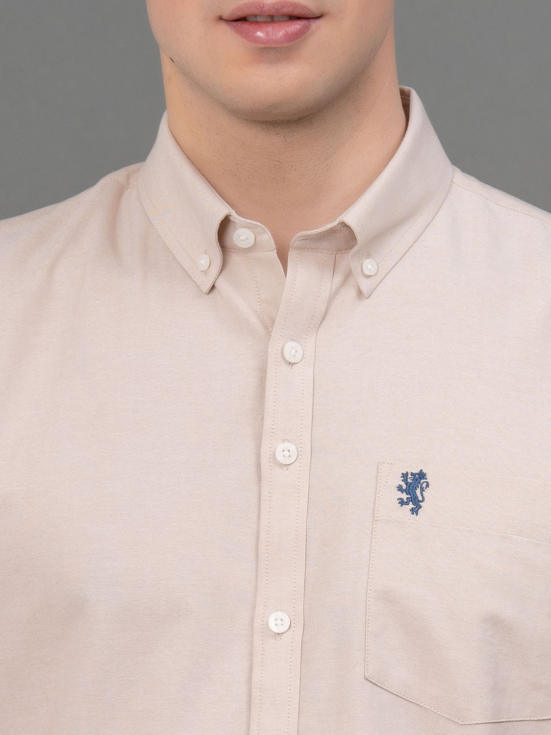 Solid Oxford Shirt for Men - Image 4