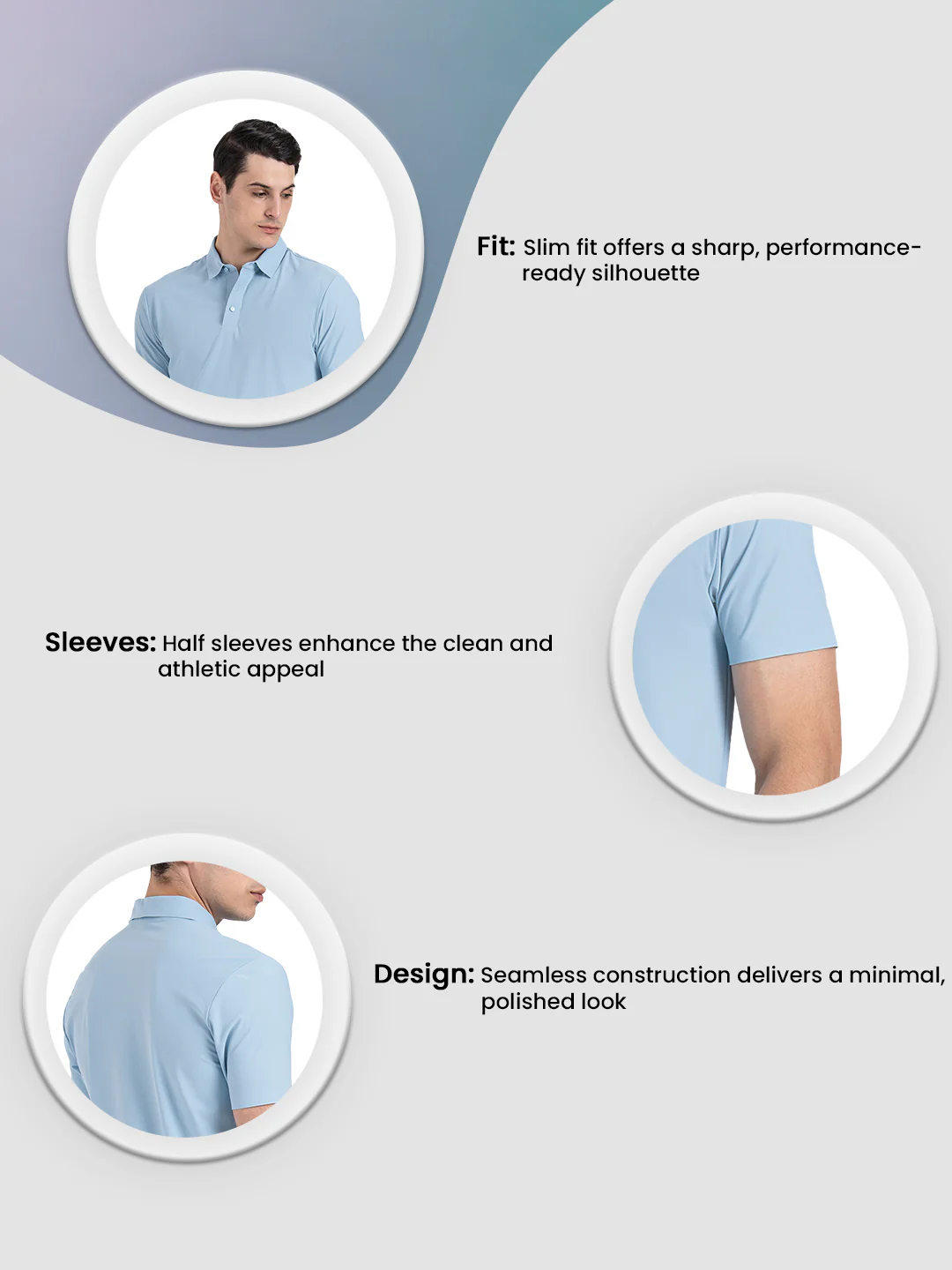 Solid Polo T-Shirt for Men - Image 3