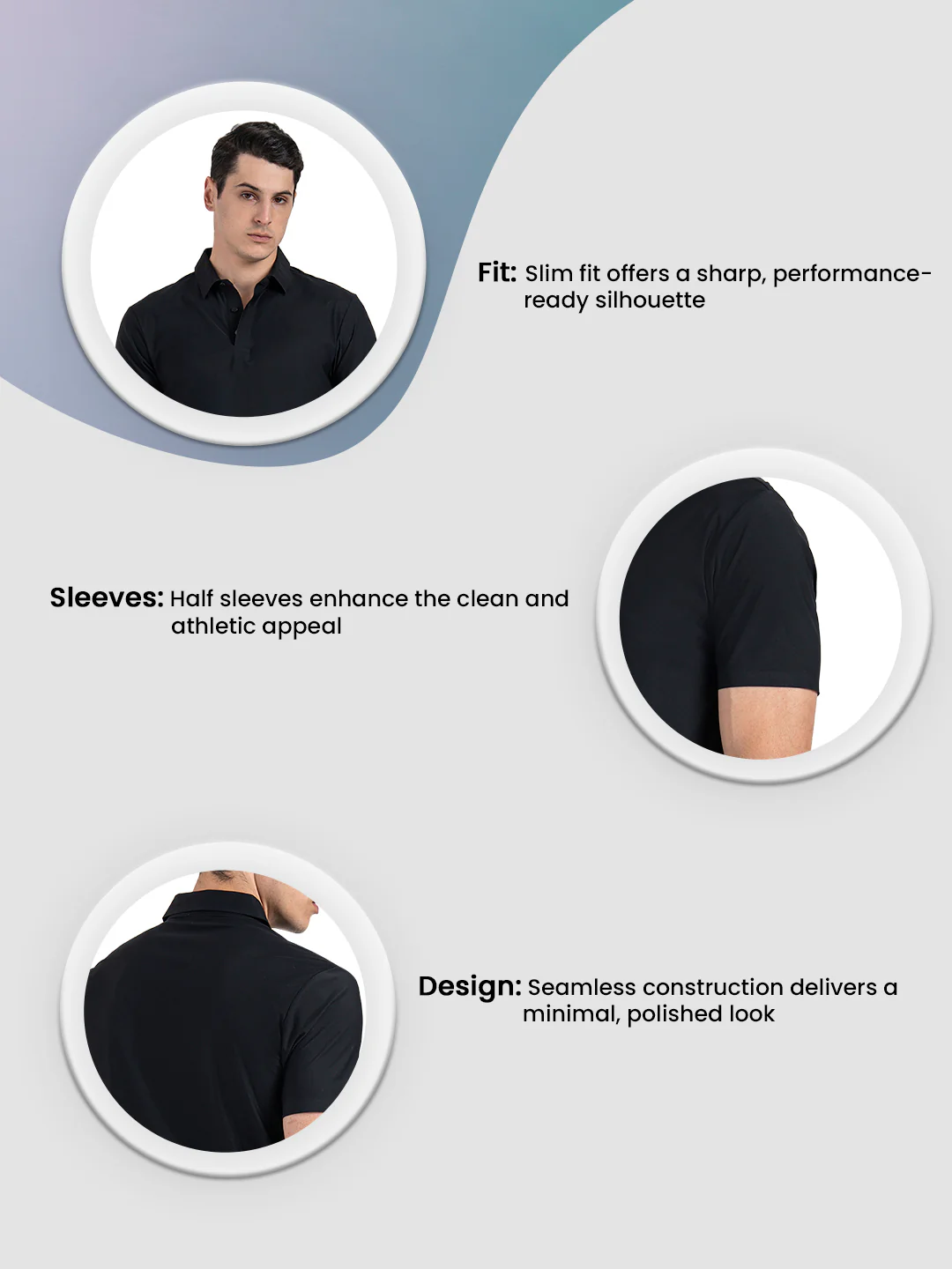 Solid Polo T-Shirt for Men - Image 3