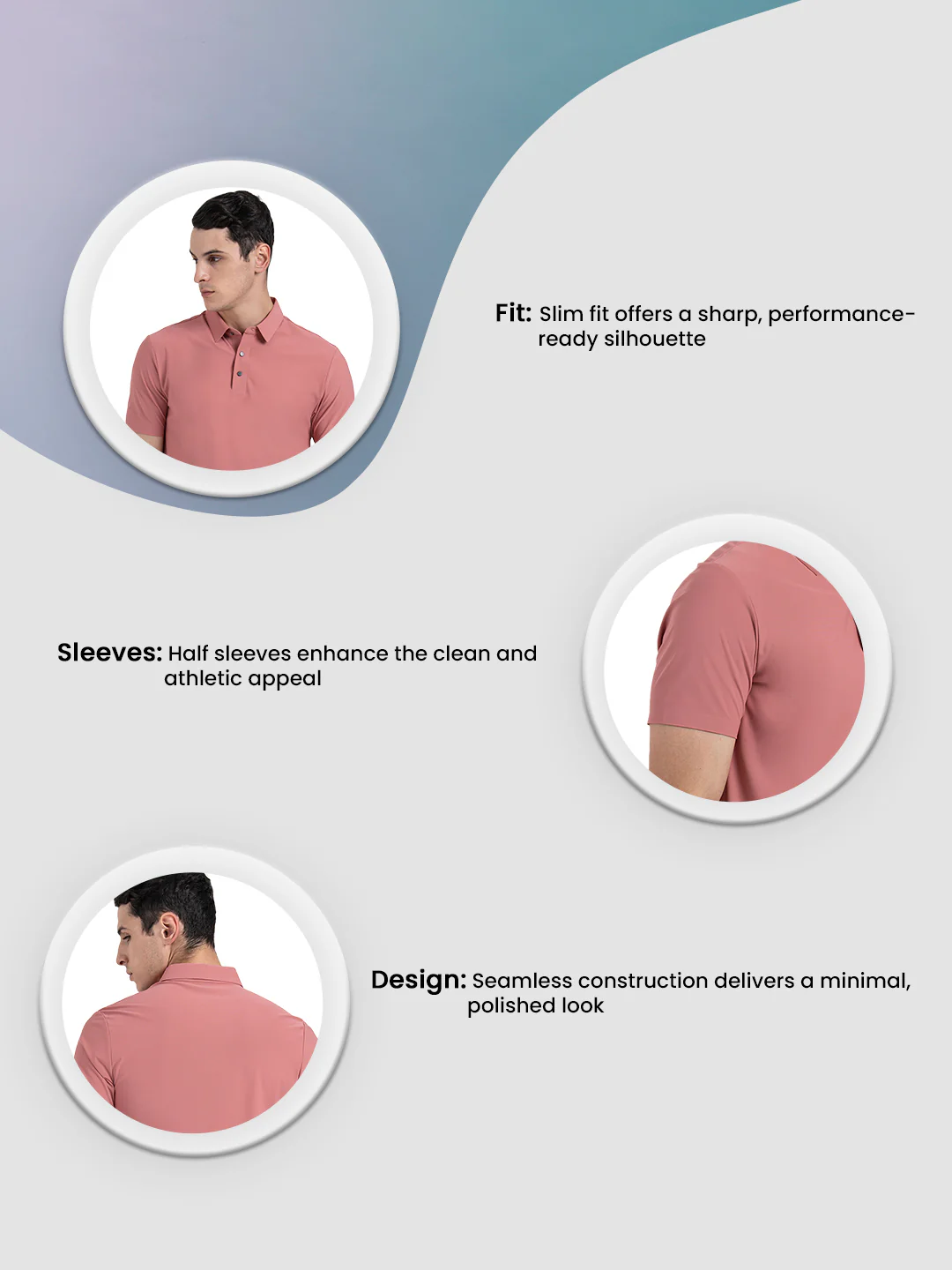 Solid Polo T-Shirt for Men - Image 3