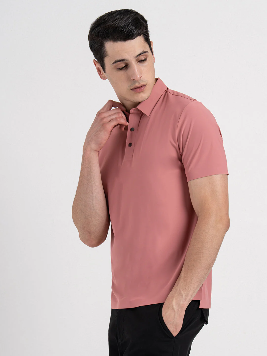 Solid Polo T-Shirt for Men - Image 4