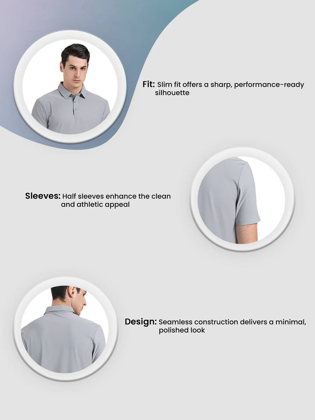 Solid Polo T-Shirt for Men - Image 3